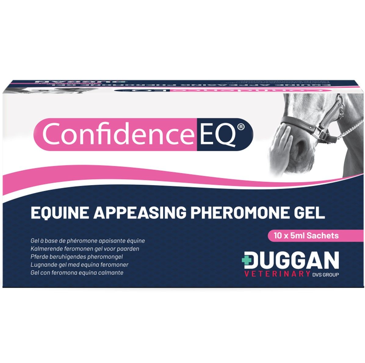 Confidence EQ for Horses - Appeasing Pheromone Gel - (Pack of 5ml x 10 Sachets)